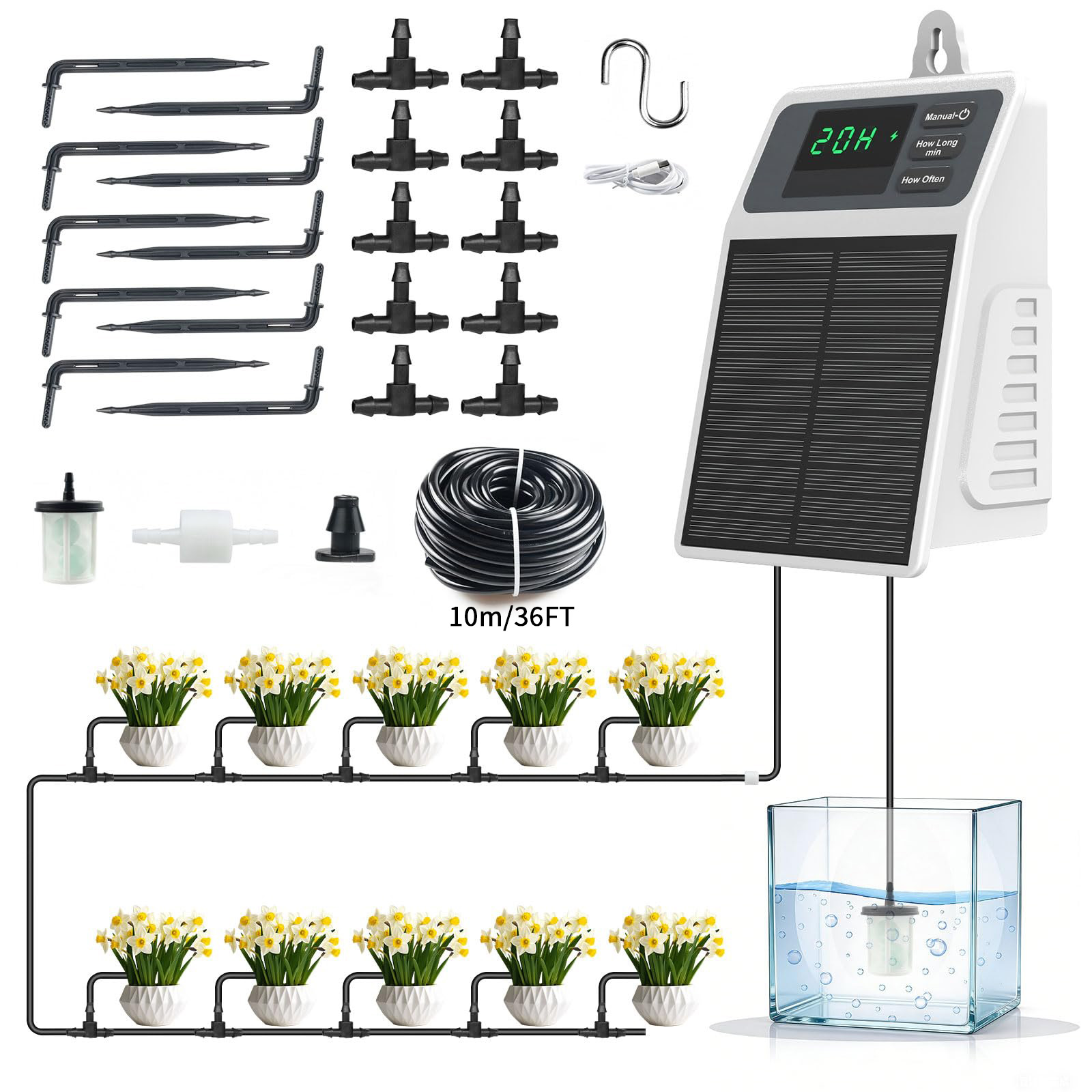 Upgraded Solar Drip Irrigation - đánh giá và giá Plant Parent Kit