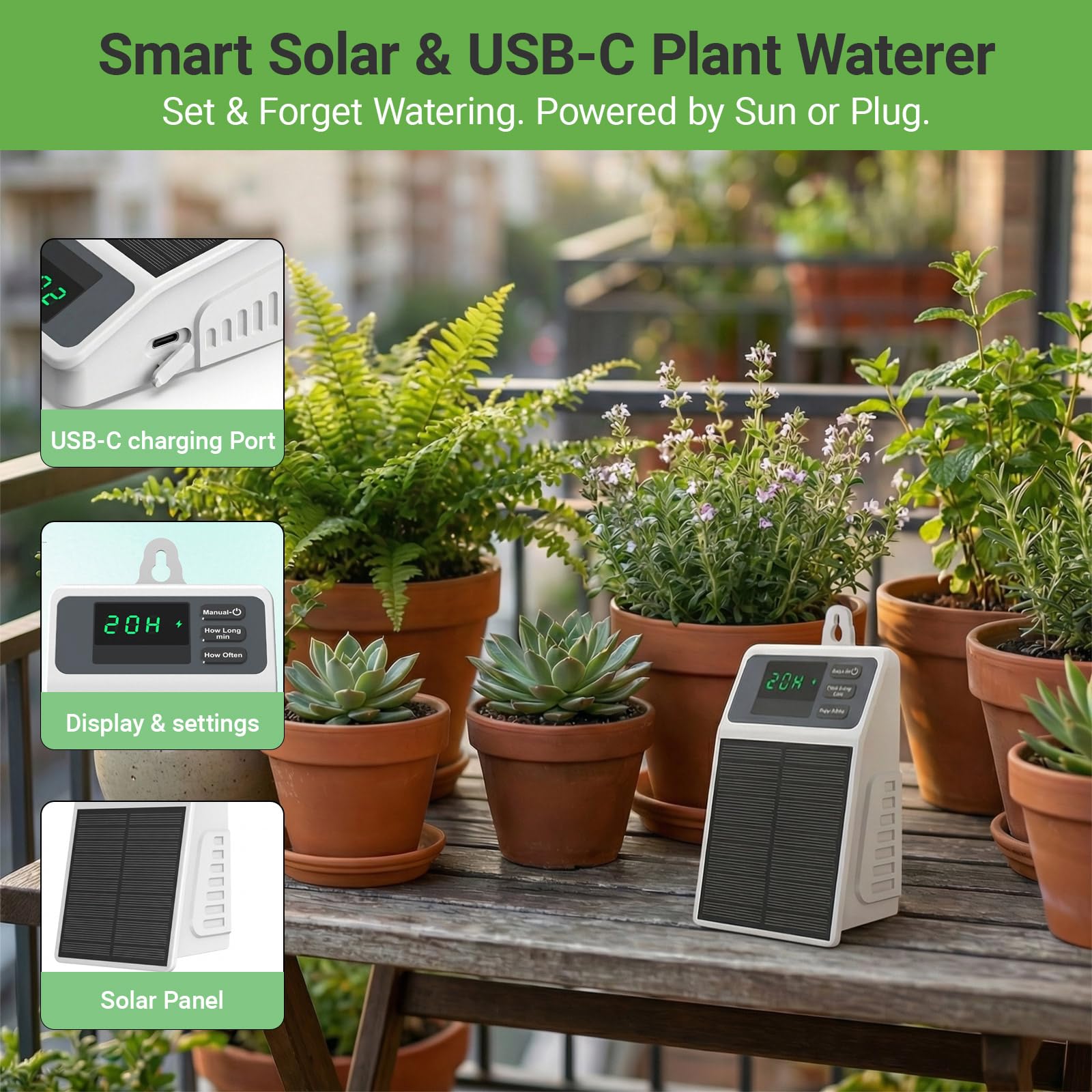 Upgraded Solar Drip Irrigation - đánh giá và giá Plant Parent Kit